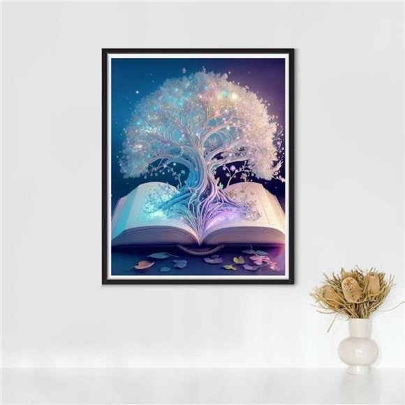 DIY 5D Diamond Painting Kits, Diamond Art White Tree of Life, 15.7x19.7inch - Picture 4 of 8